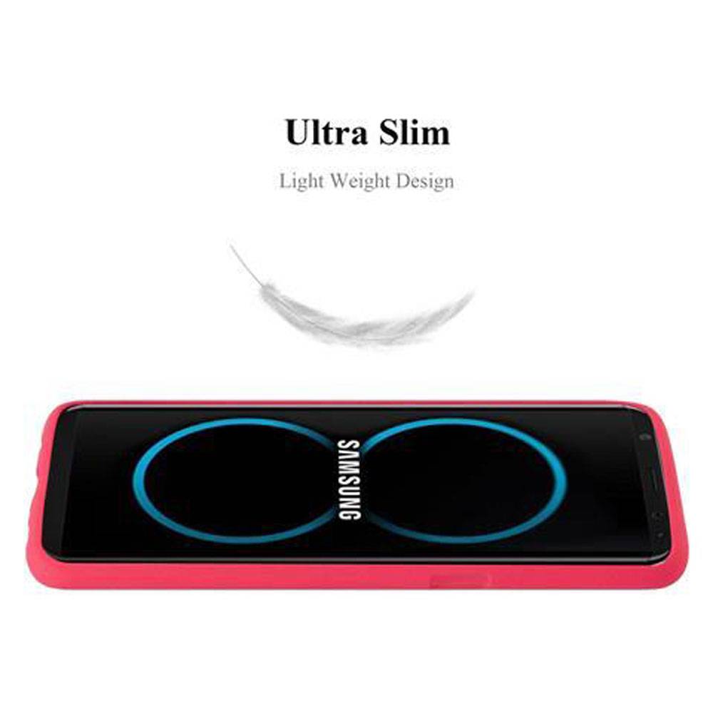 Cadorabo Schutzhülle für Samsung Galaxy S8 PLUS Hülle in Rot Handyhülle TPU Etui Cover Case