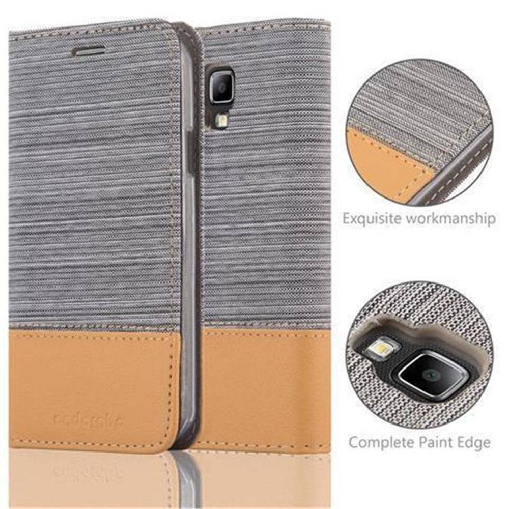Cadorabo Hülle für Samsung Galaxy S4 ACTIVE Schutzhülle in Grau Handy Hülle Etui Book Case Cover
