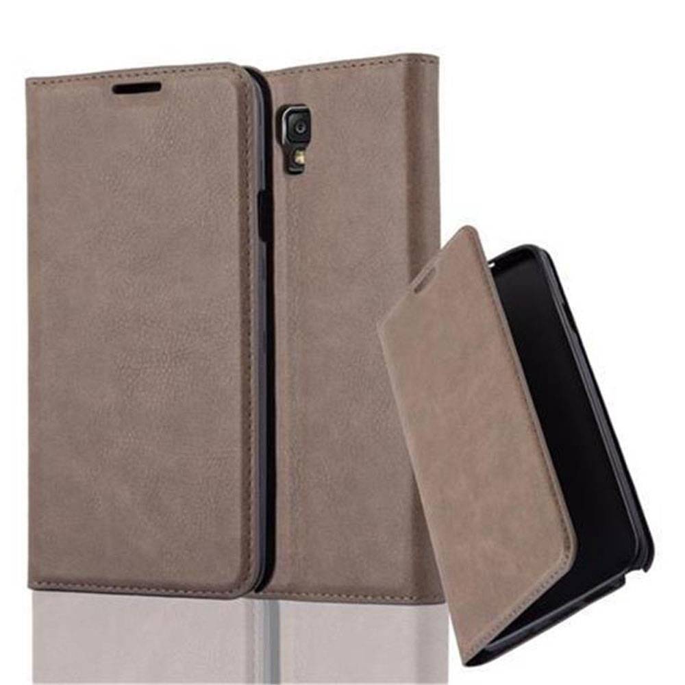 Cadorabo Hülle für Samsung Galaxy NOTE 3 NEO Schutz Hülle in Braun Handyhülle Etui Case Cover Magnetverschluss