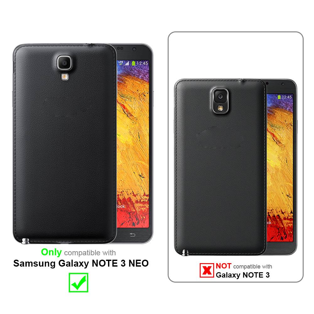 Cadorabo Hülle für Samsung Galaxy NOTE 3 NEO Schutz Hülle in Braun Handyhülle Etui Case Cover Magnetverschluss