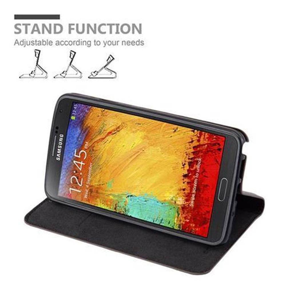 Cadorabo Hülle für Samsung Galaxy NOTE 3 NEO Schutz Hülle in Braun Handyhülle Etui Case Cover Magnetverschluss
