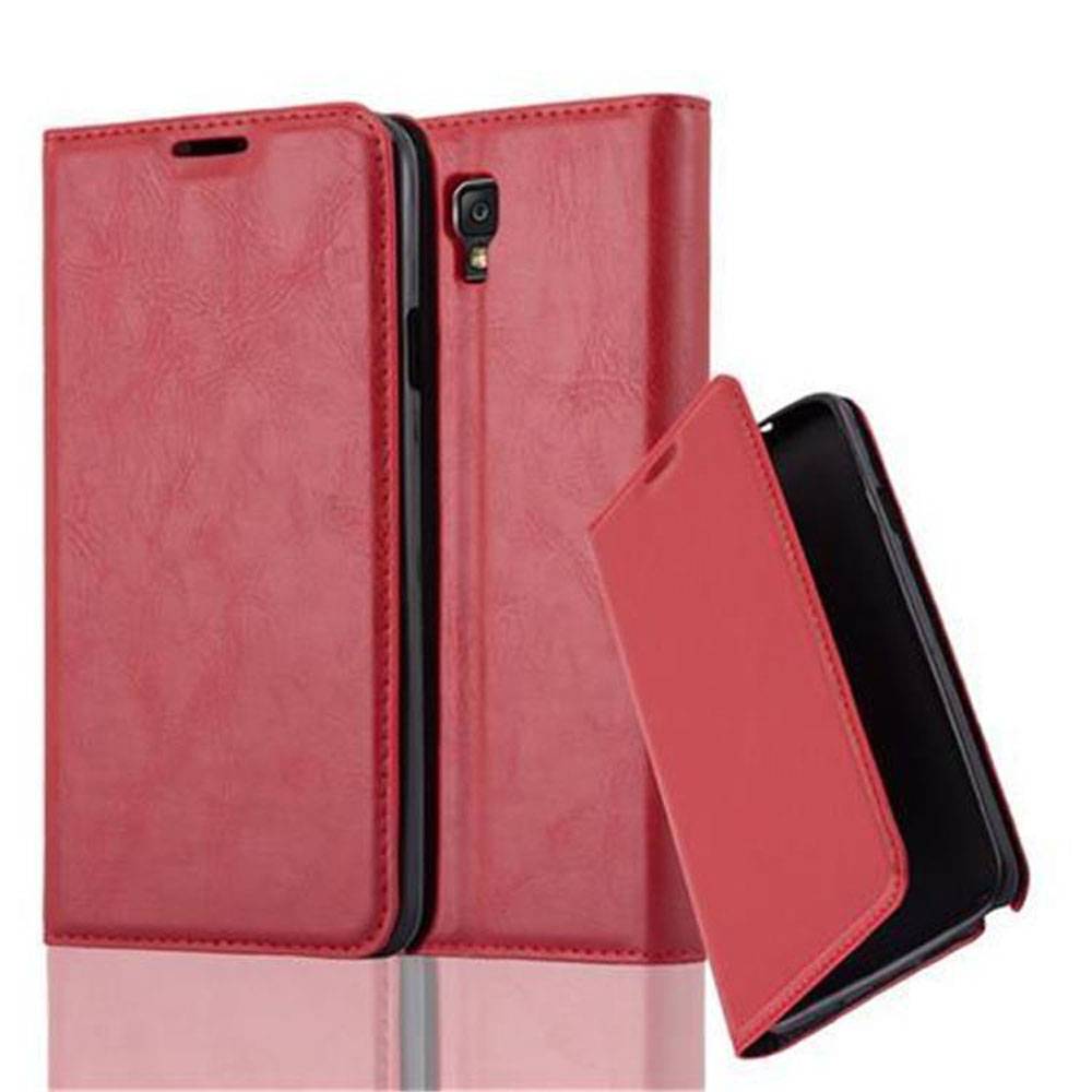 Cadorabo Hülle für Samsung Galaxy NOTE 3 NEO Schutz Hülle in Rot Handyhülle Etui Case Cover Magnetverschluss