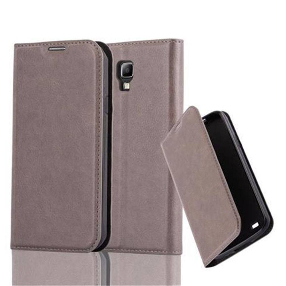 Cadorabo Hülle für Samsung Galaxy S4 ACTIVE Schutz Hülle in Braun Handyhülle Etui Case Cover Magnetverschluss