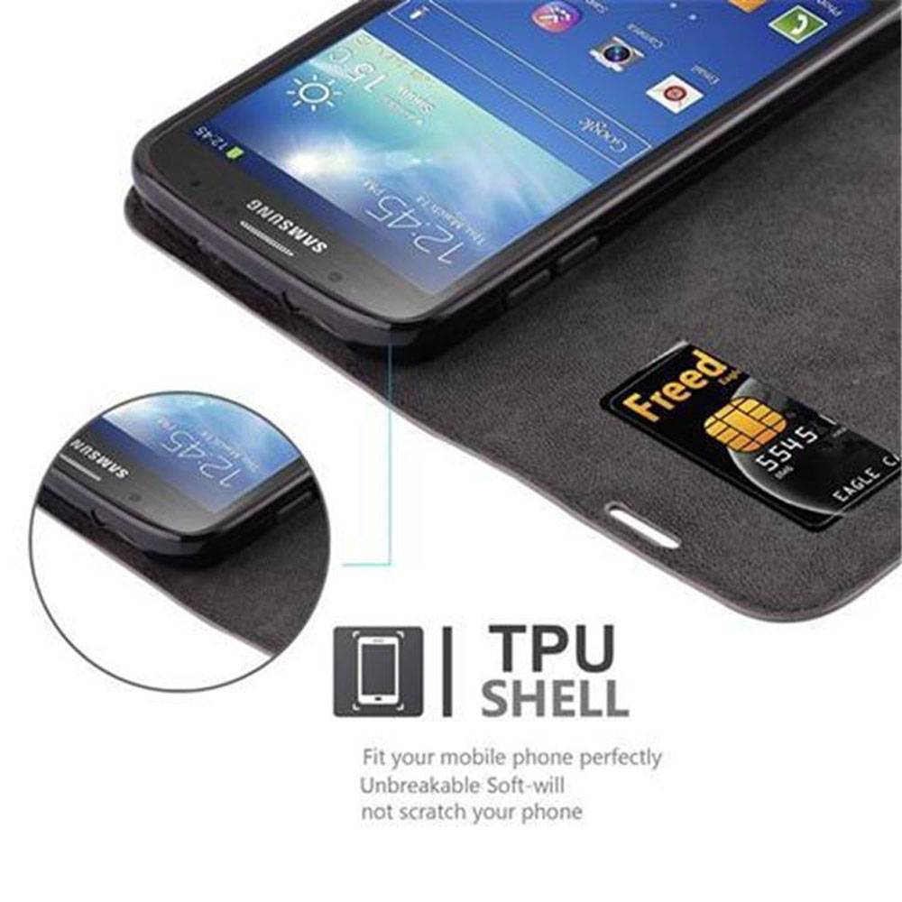 Cadorabo Hülle für Samsung Galaxy S4 ACTIVE Schutz Hülle in Braun Handyhülle Etui Case Cover Magnetverschluss