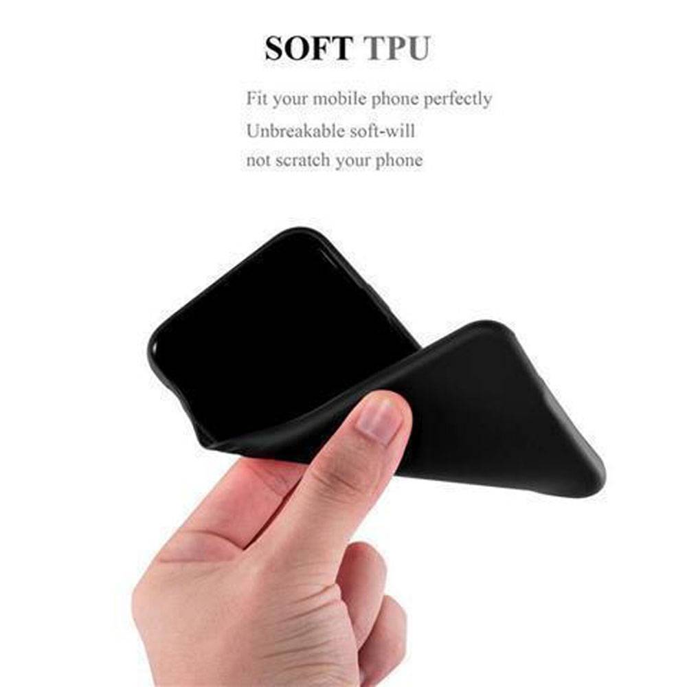 Cadorabo Hülle für Samsung Galaxy J3 2017 Schutzhülle in Schwarz Handyhülle TPU Silikon Etui Case Cover