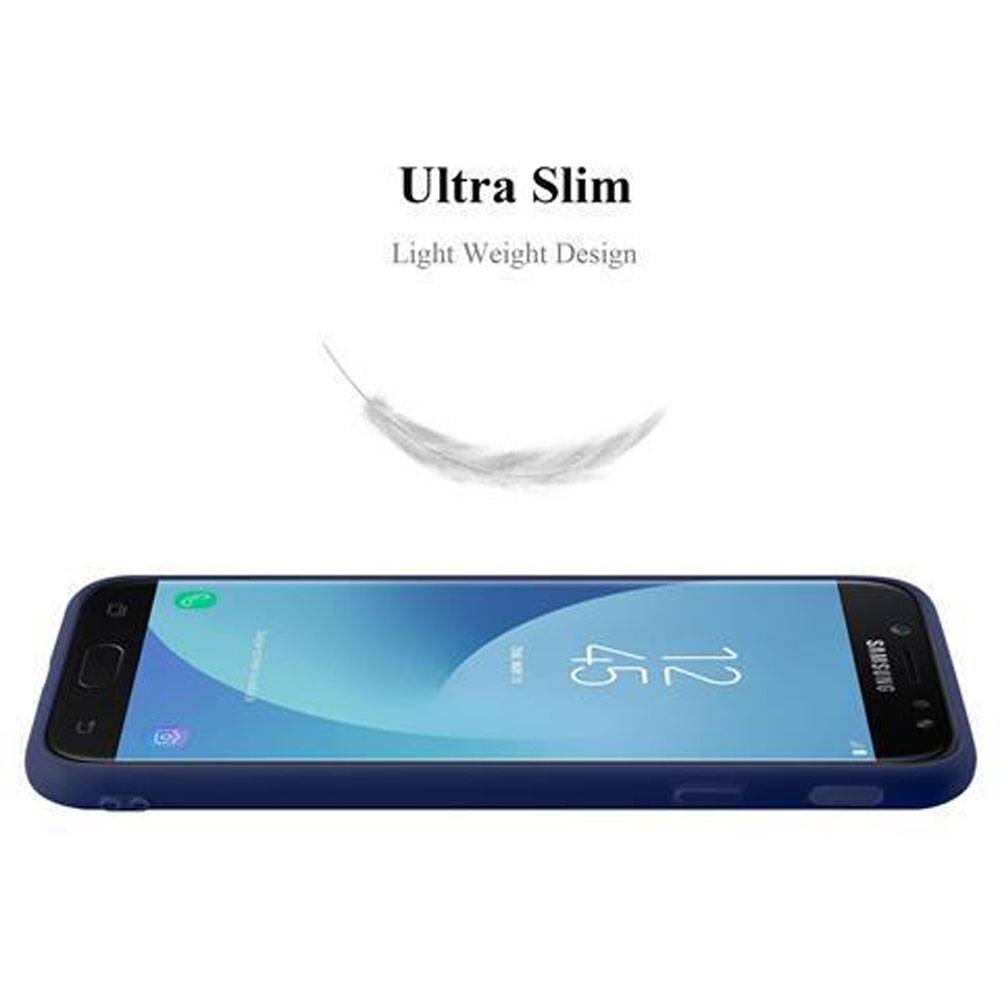 Cadorabo Hülle für Samsung Galaxy J5 2017 Schutzhülle in Blau Handyhülle TPU Silikon Etui Case Cover