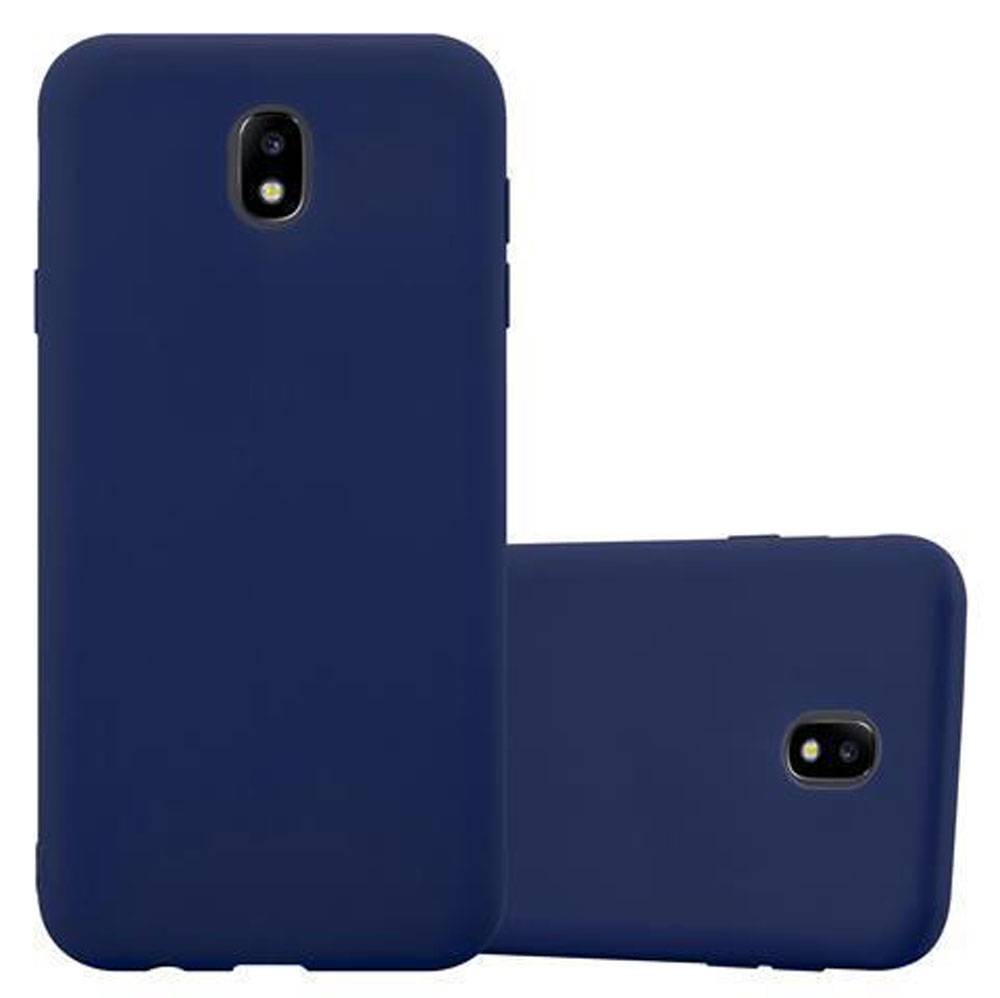 Cadorabo Hülle für Samsung Galaxy J7 2017 Schutzhülle in Blau Handyhülle TPU Silikon Etui Case Cover