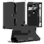 Cadorabo Hülle für Samsung Galaxy J3 2016 Schutz Hülle in Schwarz Handyhülle Etui Case Cover Magnetverschluss