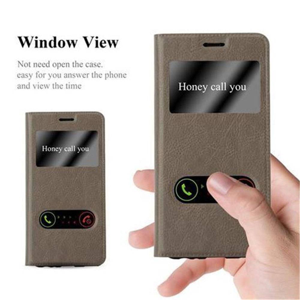 Cadorabo Schutzhülle für Huawei P10 Hülle in Braun Handyhülle Book Case Cover Etui