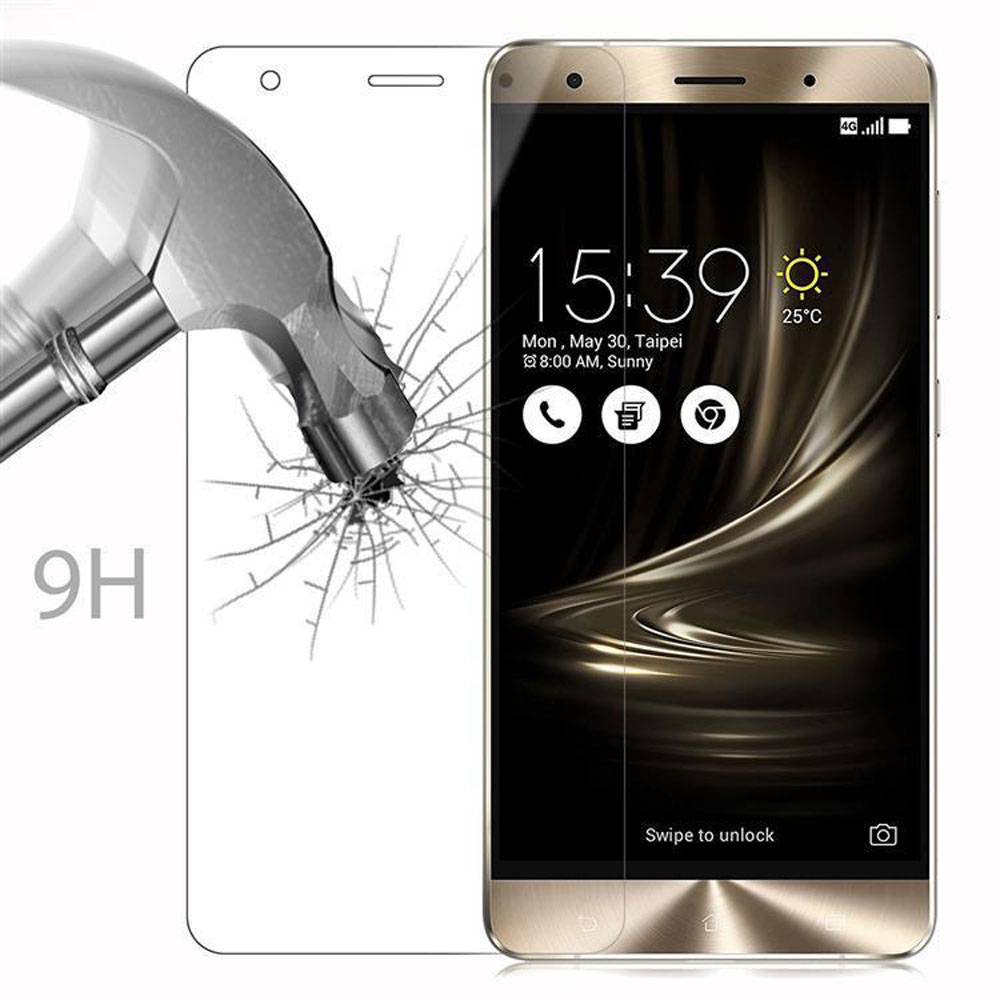 Cadorabo Panzer Folie für Asus ZenFone 3 DELUXE Schutzfolie in Transparent Gehärtetes Tempered Display-Schutzglas