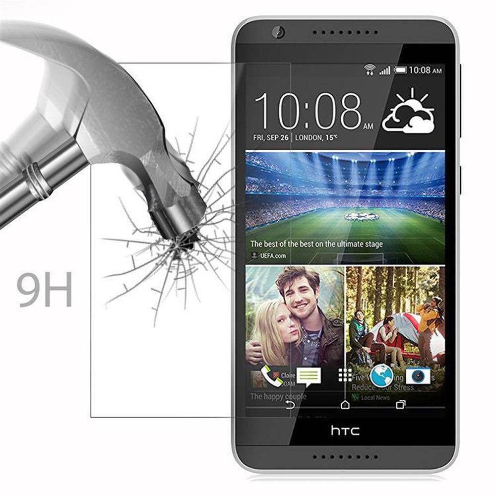 Cadorabo Panzer Folie für HTC Desire 820 Schutzfolie in Transparent Gehärtetes Tempered Display-Schutzglas