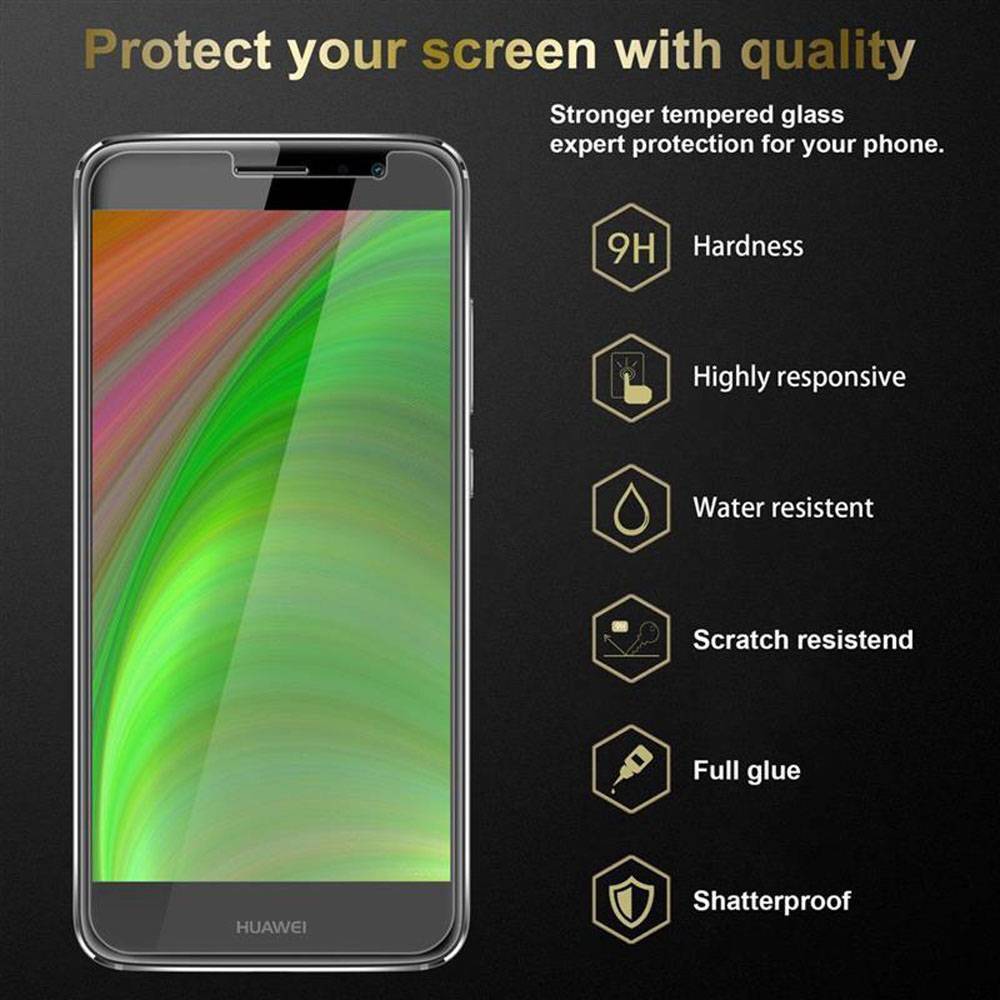 Cadorabo Panzer Folie für Huawei NOVA PLUS Schutzfolie in Transparent Gehärtetes Tempered Display-Schutzglas