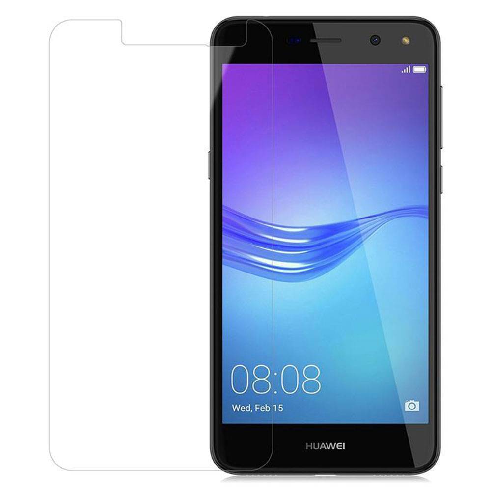 Cadorabo Panzer Folie für Huawei Y6 2017 Schutzfolie in Transparent Gehärtetes Tempered Display-Schutzglas