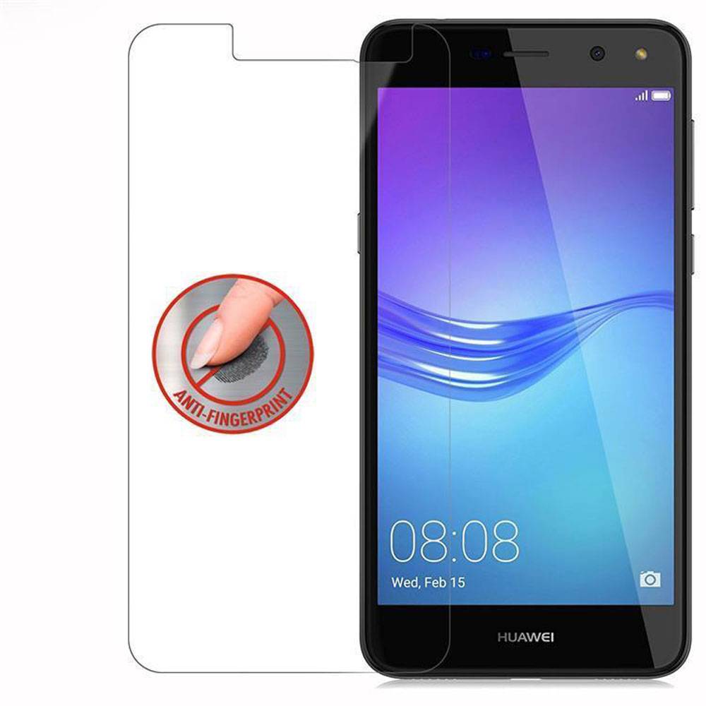 Cadorabo Panzer Folie für Huawei Y6 2017 Schutzfolie in Transparent Gehärtetes Tempered Display-Schutzglas