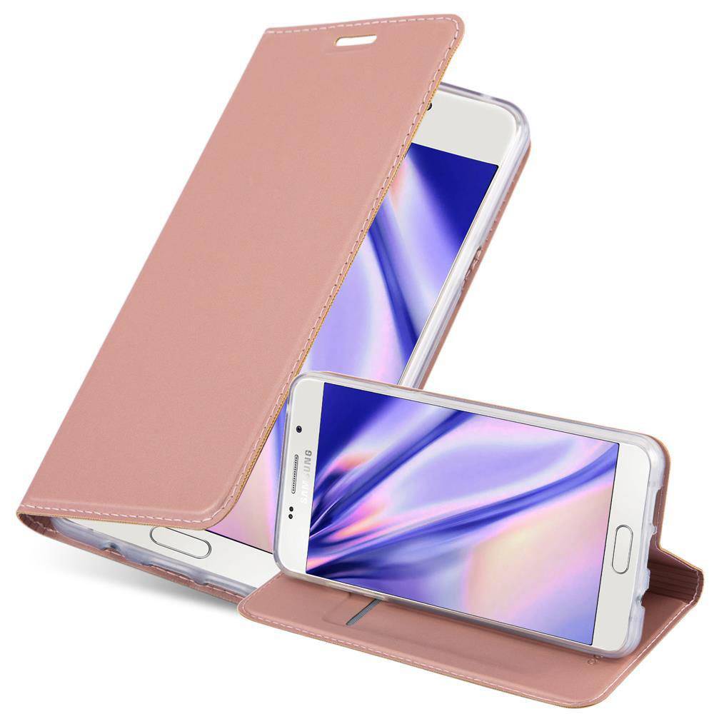 Cadorabo Handyhülle für Samsung Galaxy A3 2016 Schutz Hülle in Rosa Cover Etui Book Case Booklet