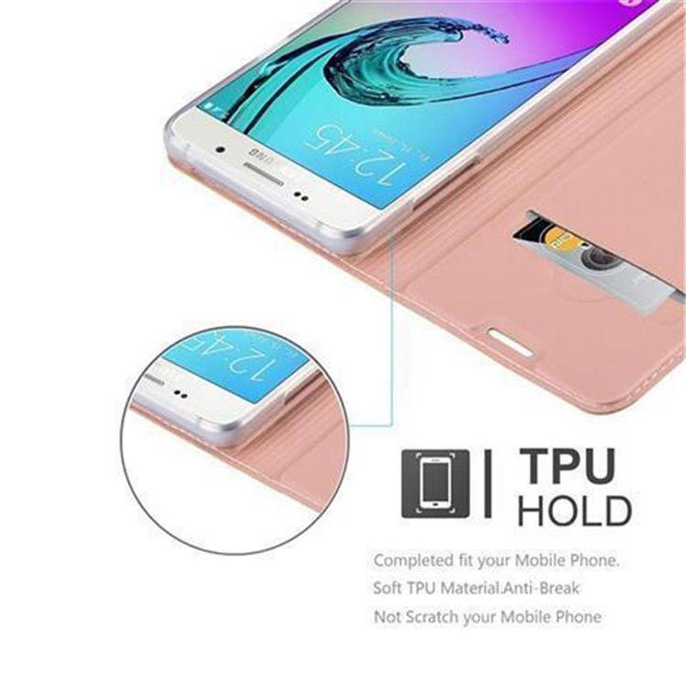 Cadorabo Handyhülle für Samsung Galaxy A3 2016 Schutz Hülle in Rosa Cover Etui Book Case Booklet