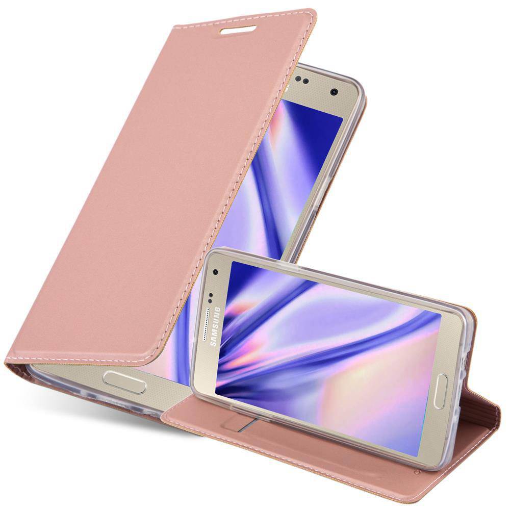 Cadorabo Handyhülle für Samsung Galaxy A5 2015 Schutz Hülle in Rosa Cover Etui Book Case Booklet