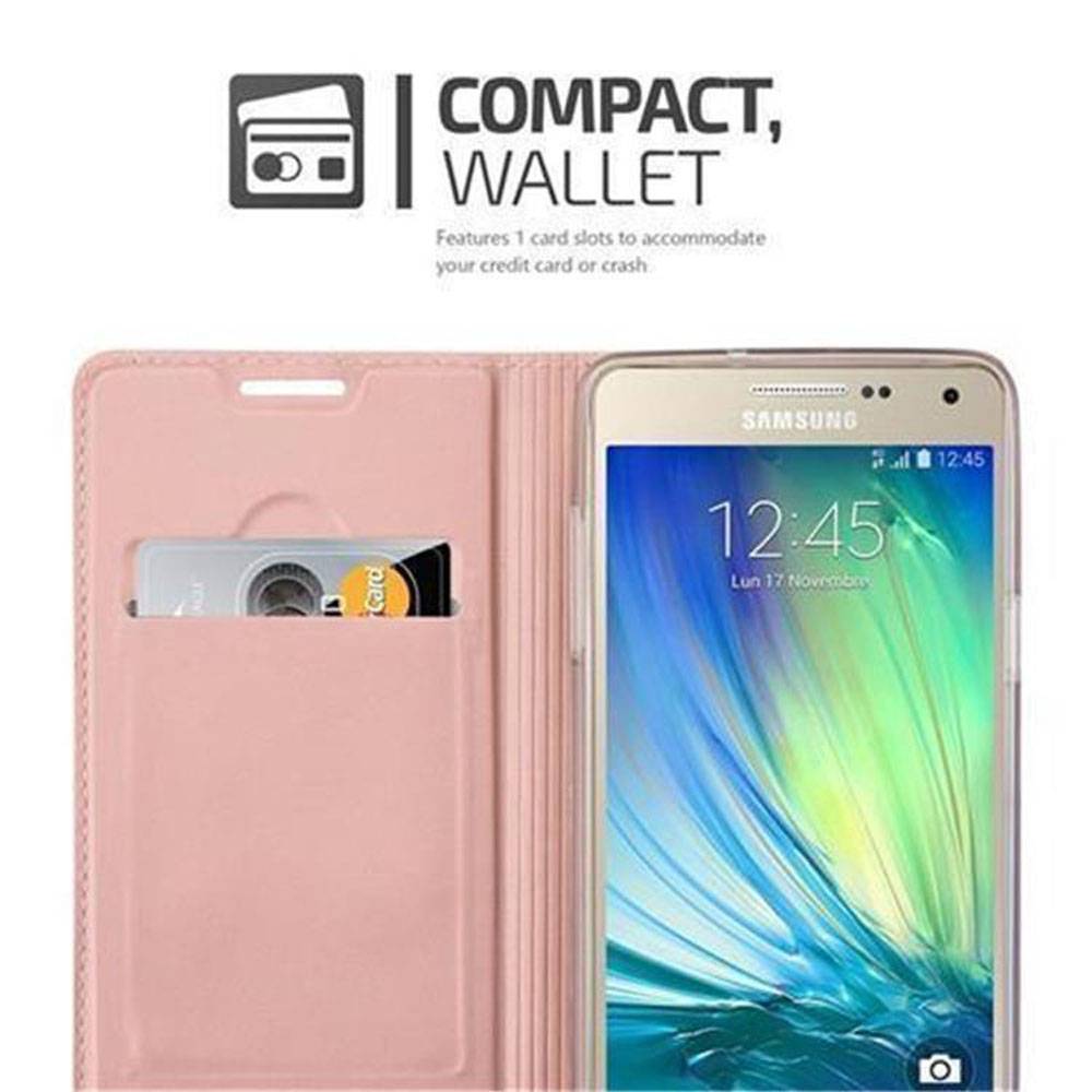 Cadorabo Handyhülle für Samsung Galaxy A5 2015 Schutz Hülle in Rosa Cover Etui Book Case Booklet