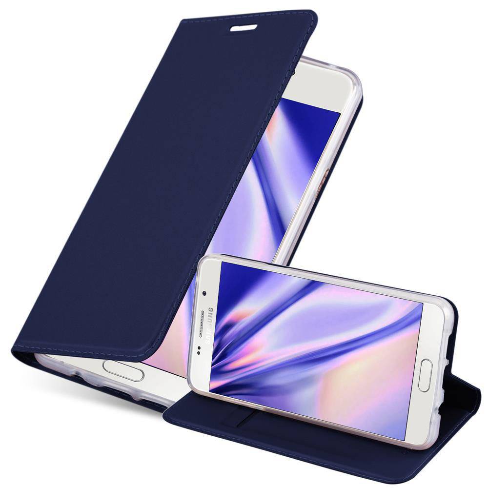 Cadorabo Handyhülle für Samsung Galaxy A5 2016 Schutz Hülle in Blau Cover Etui Book Case Booklet