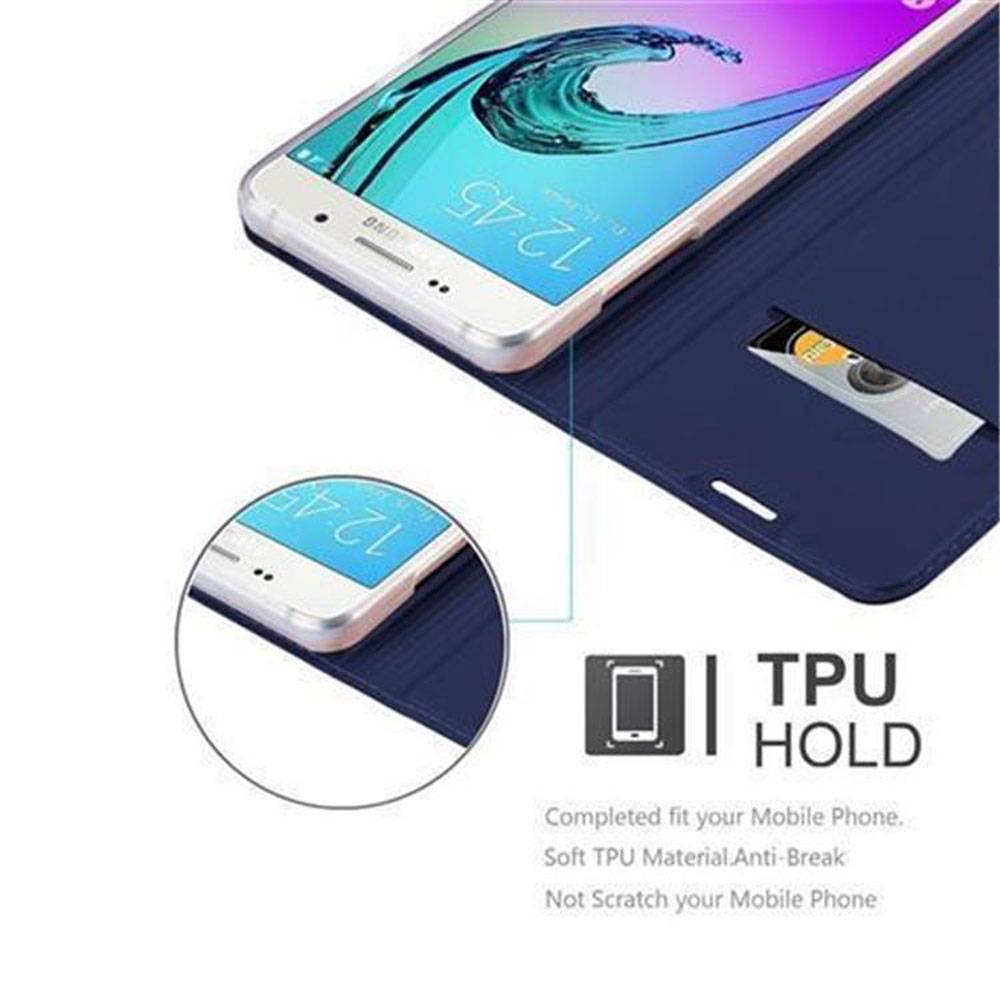 Cadorabo Handyhülle für Samsung Galaxy A5 2016 Schutz Hülle in Blau Cover Etui Book Case Booklet