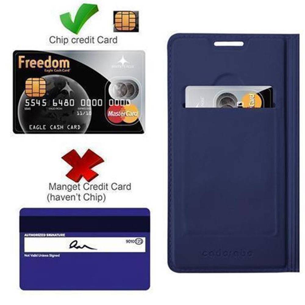 Cadorabo Handyhülle für Samsung Galaxy A5 2016 Schutz Hülle in Blau Cover Etui Book Case Booklet
