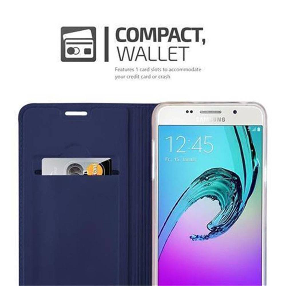 Cadorabo Handyhülle für Samsung Galaxy A5 2016 Schutz Hülle in Blau Cover Etui Book Case Booklet