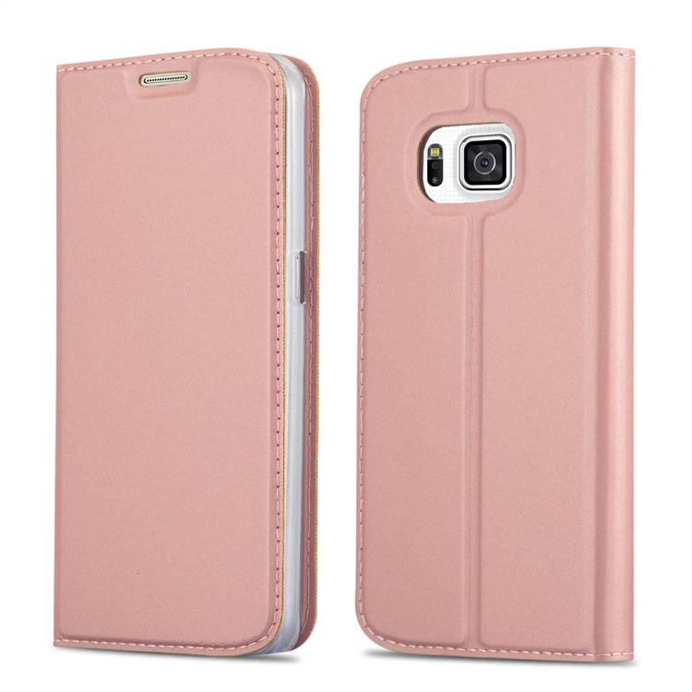 Cadorabo Handyhülle für Samsung Galaxy ALPHA Schutz Hülle in Rosa Cover Etui Book Case Booklet