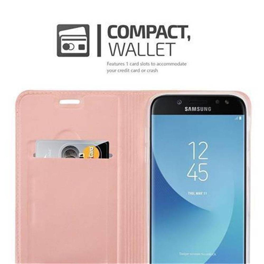 Cadorabo Handyhülle für Samsung Galaxy J7 2017 Schutz Hülle in Rosa Cover Etui Book Case Booklet