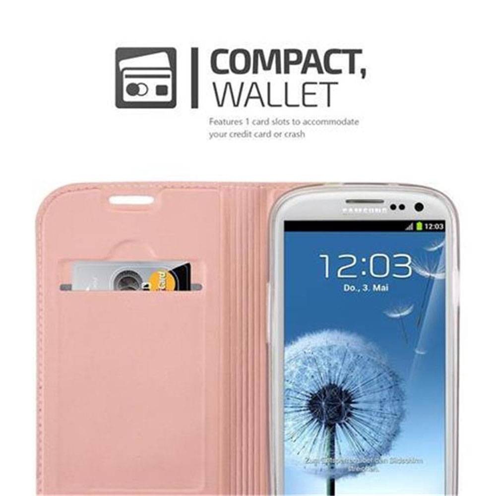 Cadorabo Handyhülle für Samsung Galaxy S3 / S3 NEO Schutz Hülle in Rosa Cover Etui Book Case Booklet