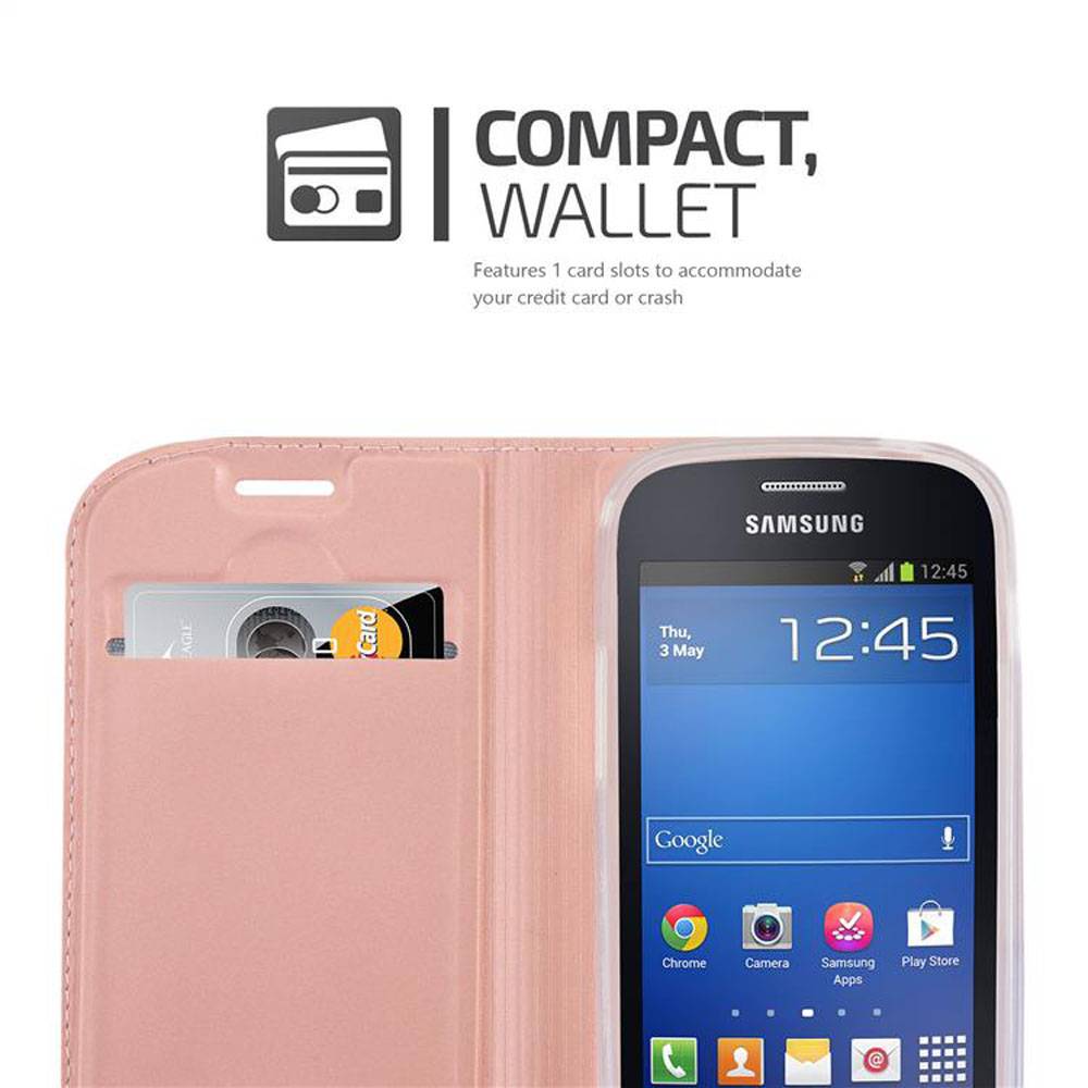 Cadorabo Handyhülle für Samsung Galaxy S3 MINI Schutz Hülle in Rosa Cover Etui Book Case Booklet