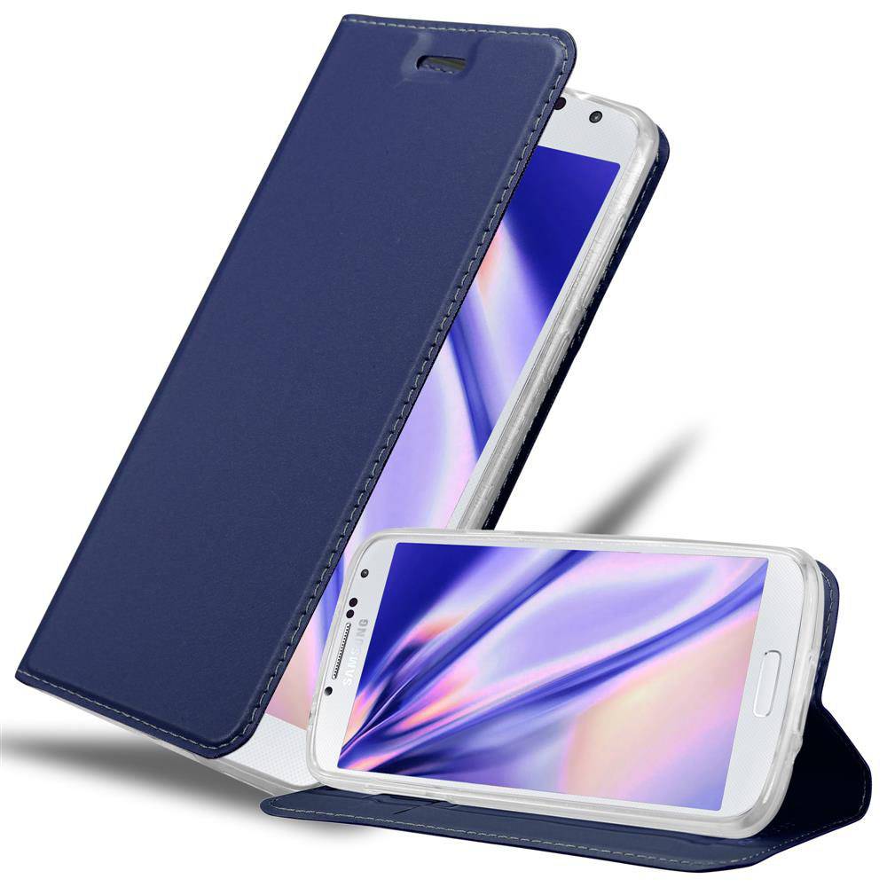 Cadorabo Handyhülle für Samsung Galaxy S4 Schutz Hülle in Blau Cover Etui Book Case Booklet