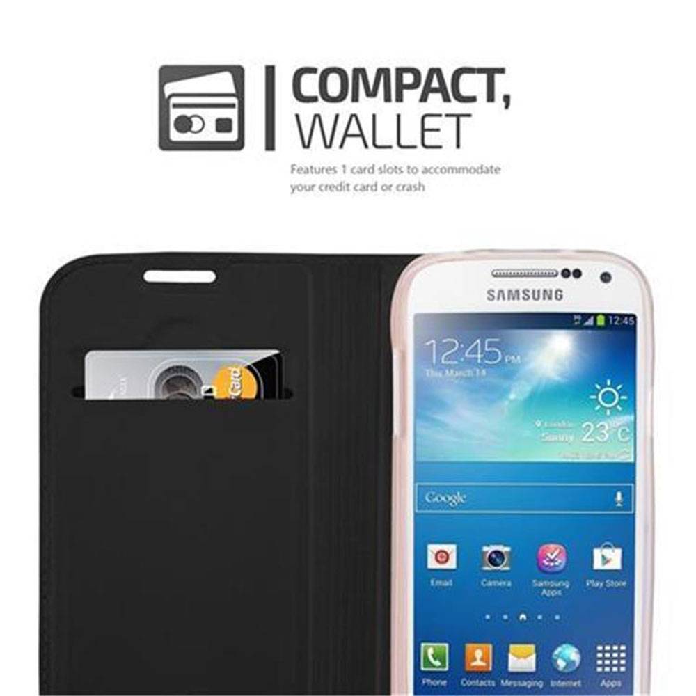 Cadorabo Handyhülle für Samsung Galaxy S4 MINI Schutz Hülle in Rosa Cover Etui Book Case Booklet