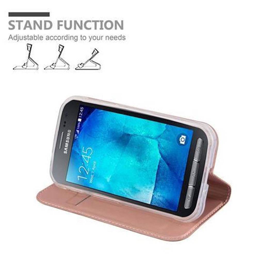 Cadorabo Handyhülle für Samsung Galaxy XCover 3 Schutz Hülle in Rosa Cover Etui Book Case Booklet