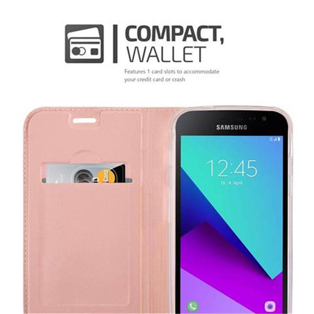 Cadorabo Handyhülle für Samsung Galaxy XCover 4 / XCover 4s Schutz Hülle in Rosa Cover Etui Book Case Booklet