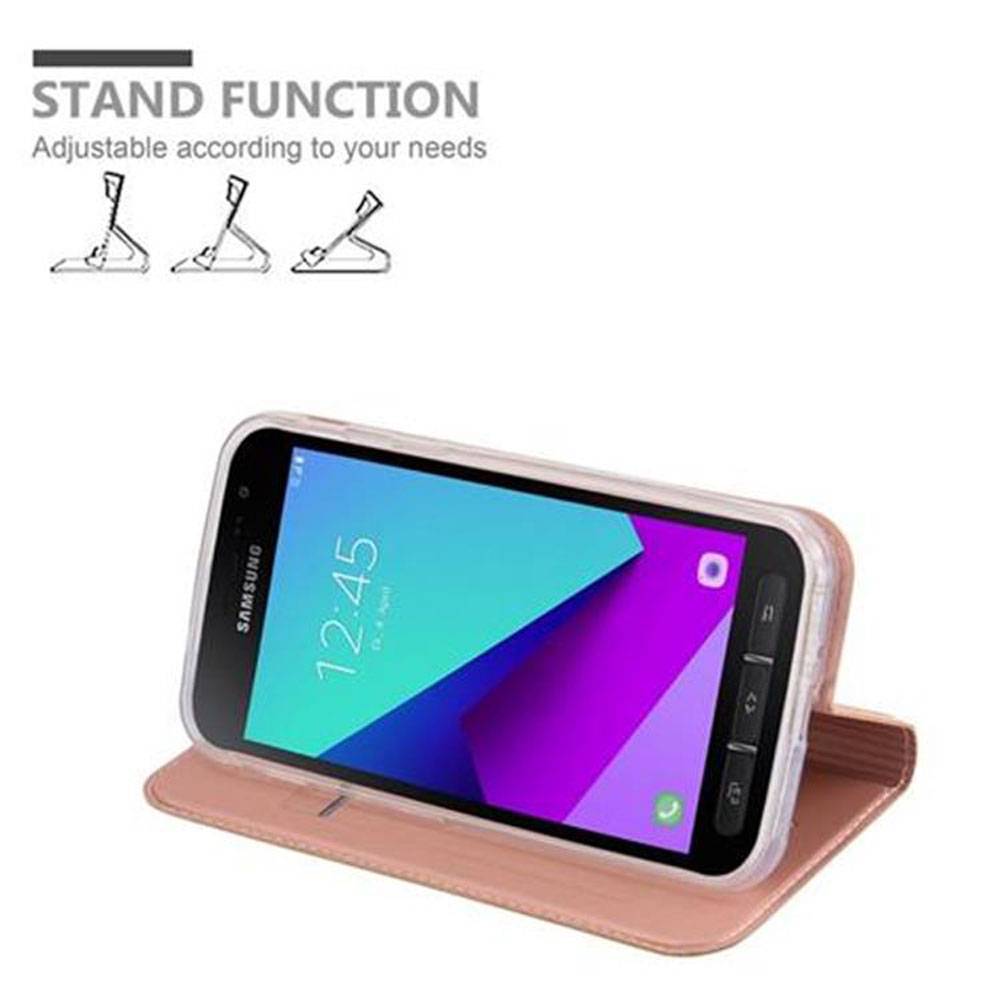 Cadorabo Handyhülle für Samsung Galaxy XCover 4 / XCover 4s Schutz Hülle in Rosa Cover Etui Book Case Booklet