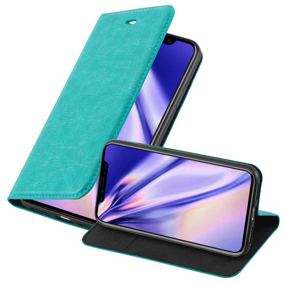 Cadorabo Hülle für Apple iPhone X / XS Schutz Hülle in Türkis Handyhülle Etui Case Cover Magnetverschluss