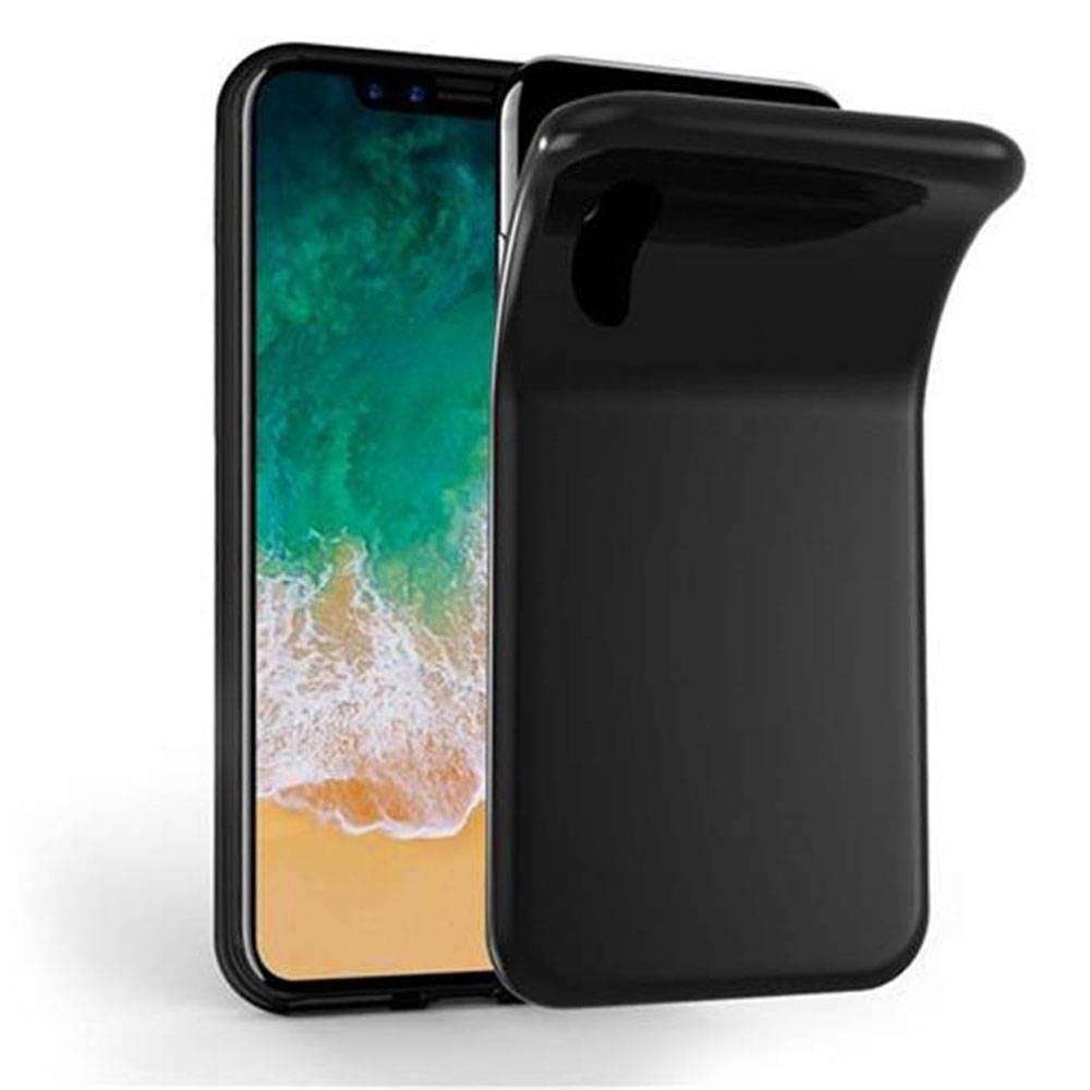 Cadorabo Hülle für Apple iPhone X / XS Schutz Hülle in Schwarz Schutzhülle TPU Silikon Cover Etui Case