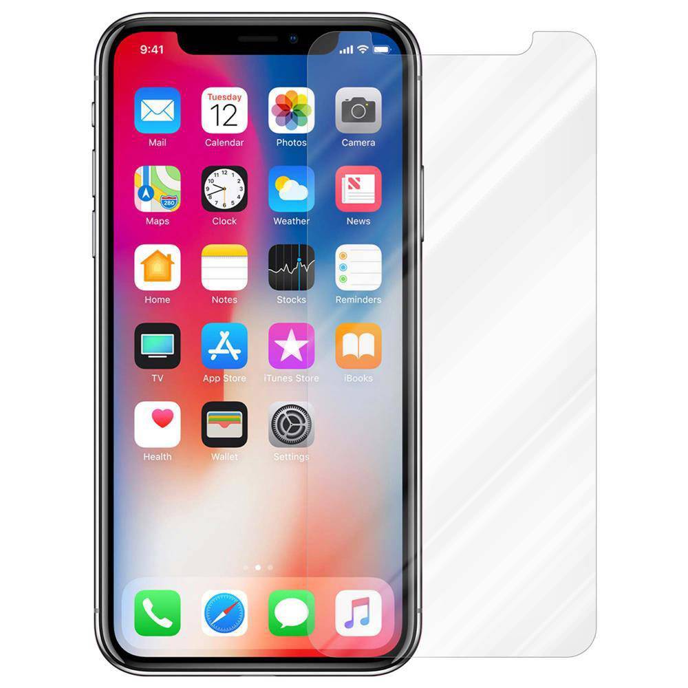 Cadorabo Panzer Folie für Apple iPhone X / XS Schutzfolie in Transparent Gehärtetes Tempered Display-Schutzglas