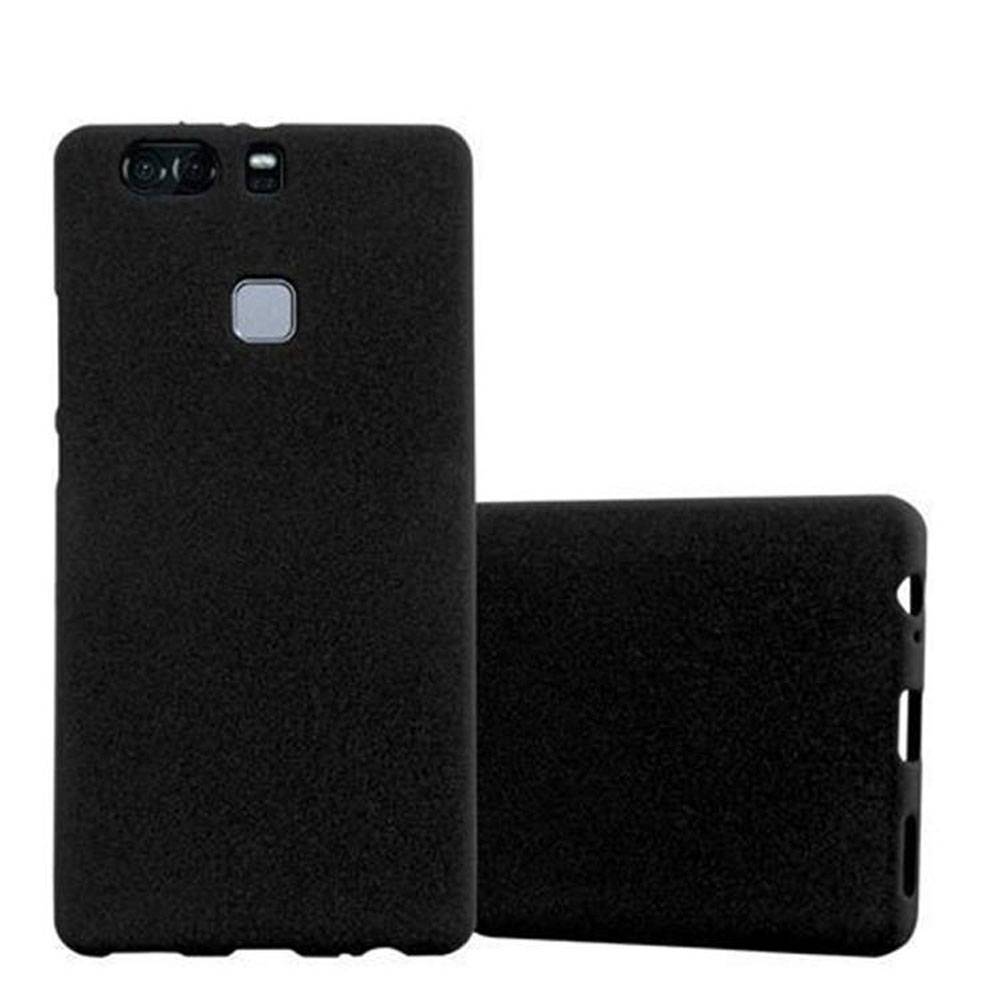 Cadorabo Schutzhülle für Huawei P9 PLUS Hülle in Schwarz Handyhülle TPU Etui Cover Case