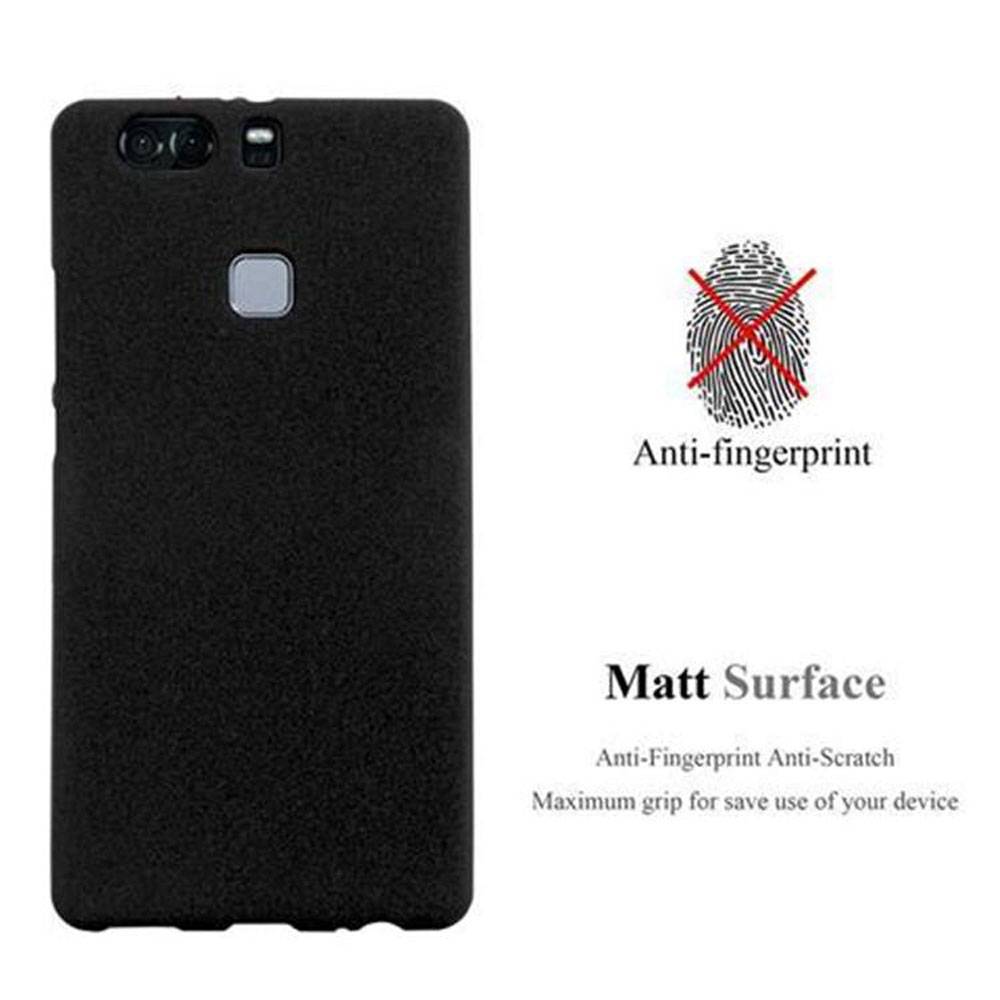 Cadorabo Schutzhülle für Huawei P9 PLUS Hülle in Schwarz Handyhülle TPU Etui Cover Case