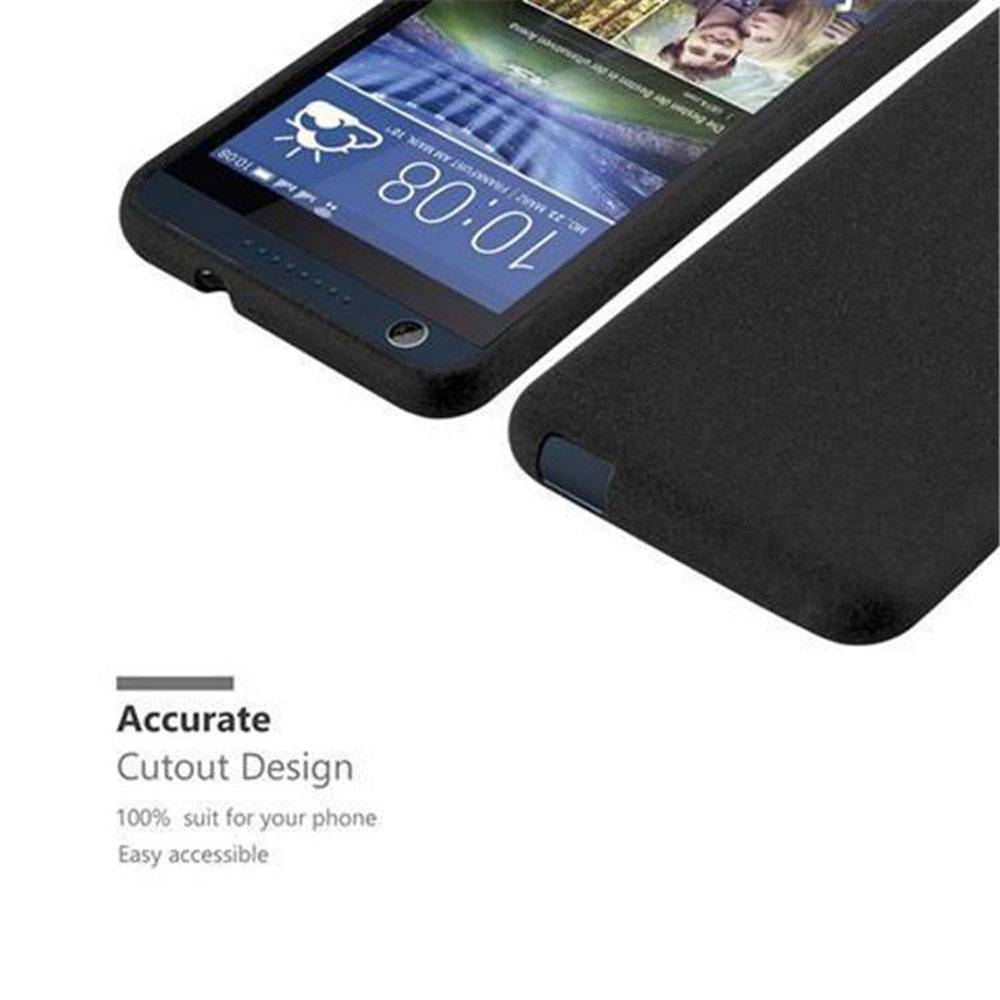Cadorabo Schutzhülle für HTC Desire 626G Hülle in Schwarz Handyhülle TPU Etui Cover Case