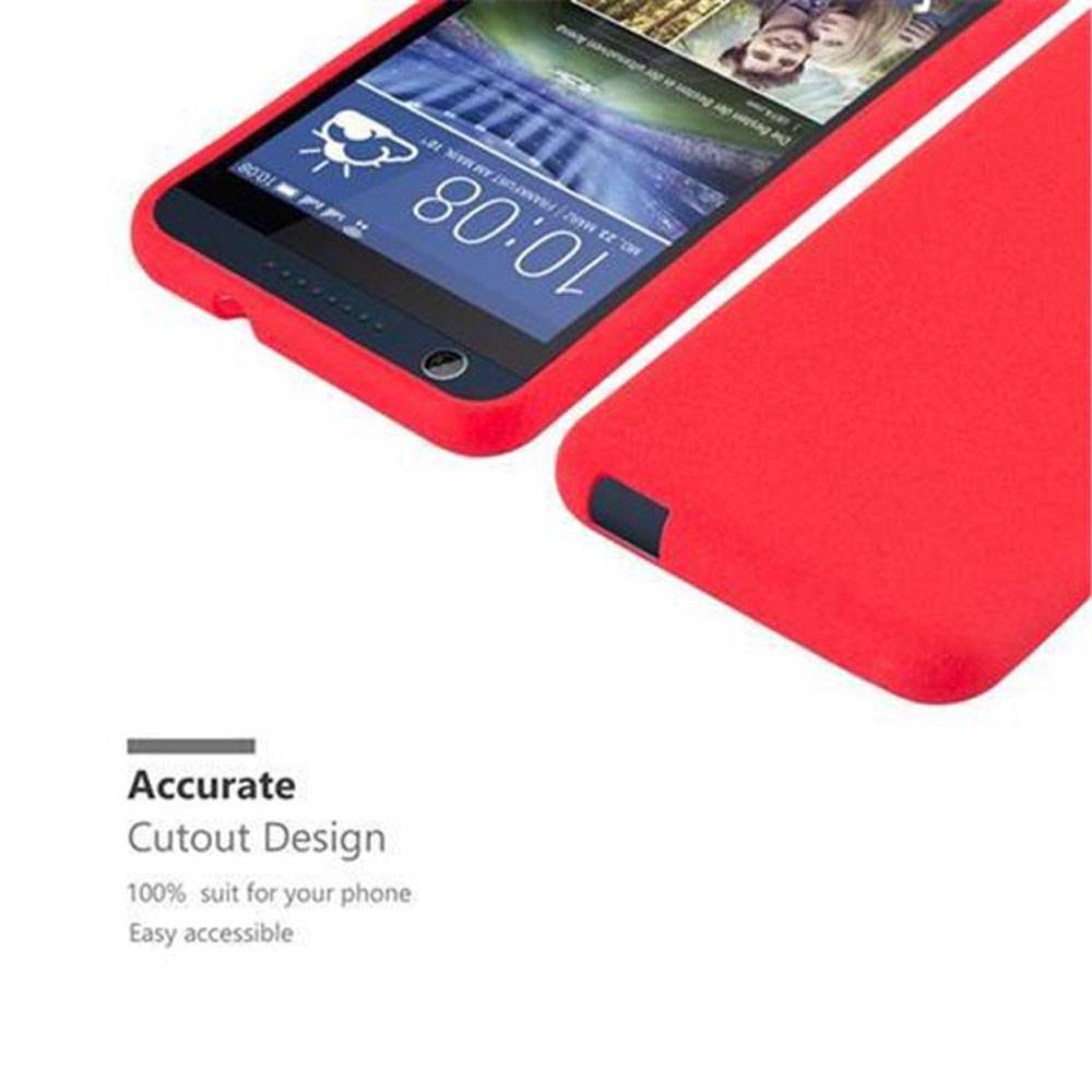 Cadorabo Schutzhülle für HTC Desire 626G Hülle in Rot Handyhülle TPU Etui Cover Case