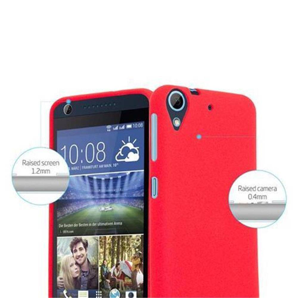 Cadorabo Schutzhülle für HTC Desire 626G Hülle in Rot Handyhülle TPU Etui Cover Case