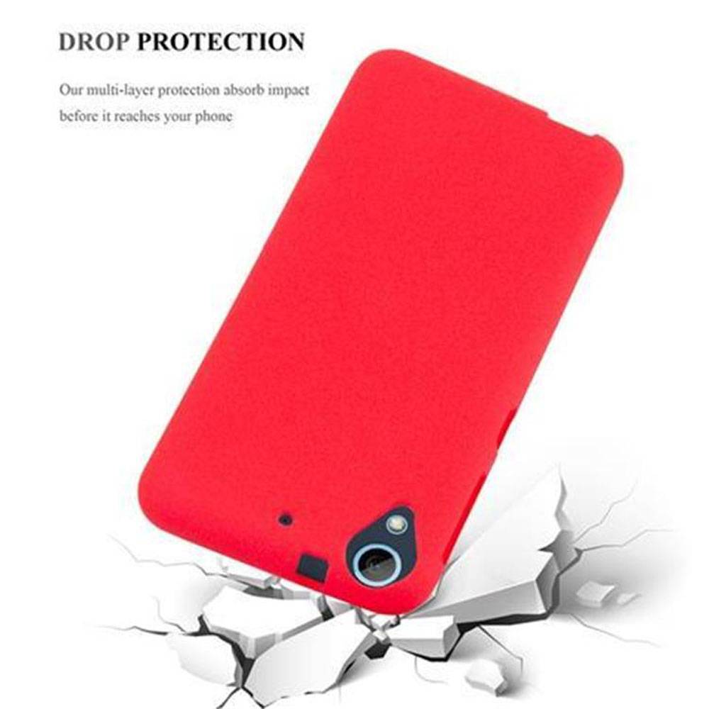 Cadorabo Schutzhülle für HTC Desire 626G Hülle in Rot Handyhülle TPU Etui Cover Case