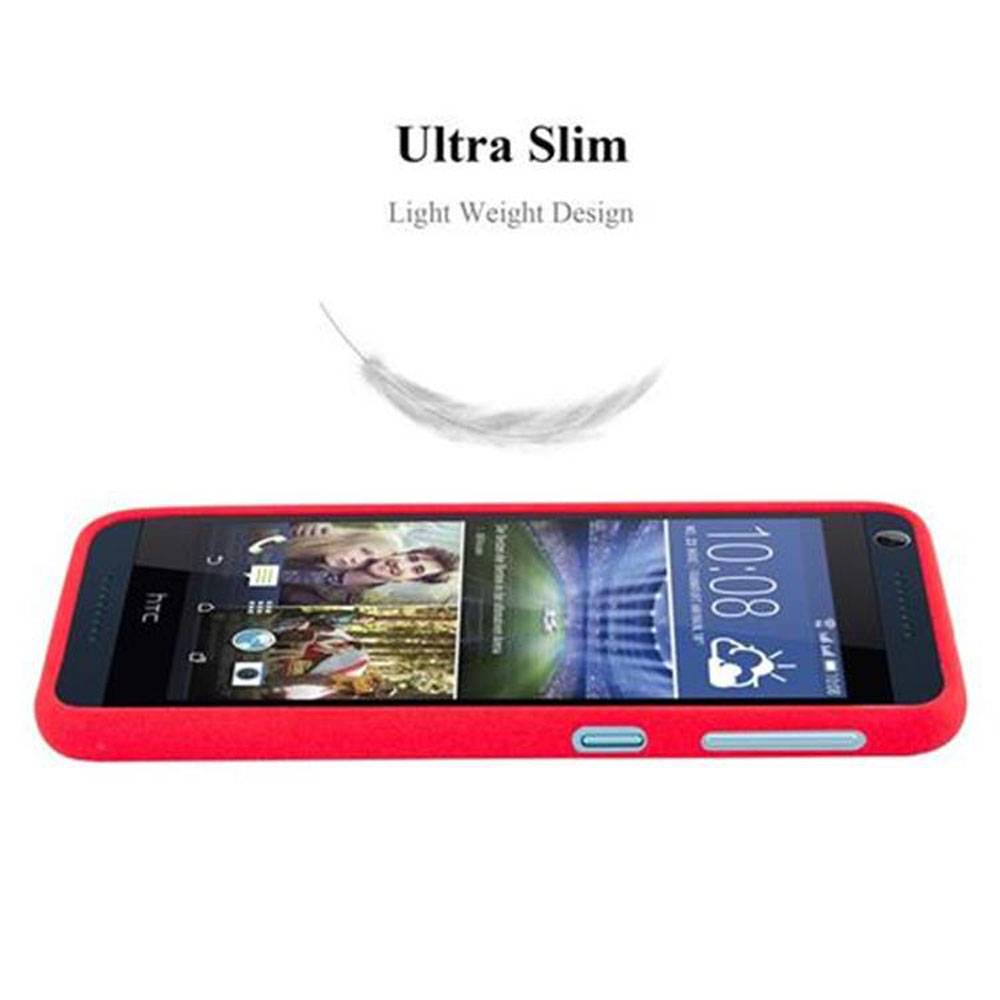 Cadorabo Schutzhülle für HTC Desire 626G Hülle in Rot Handyhülle TPU Etui Cover Case