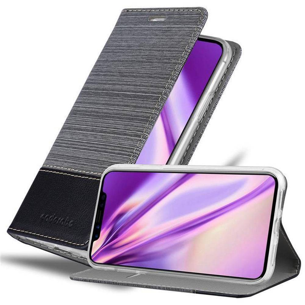 Cadorabo Hülle für Apple iPhone X / XS Schutzhülle in Grau Handy Hülle Etui Book Case Cover