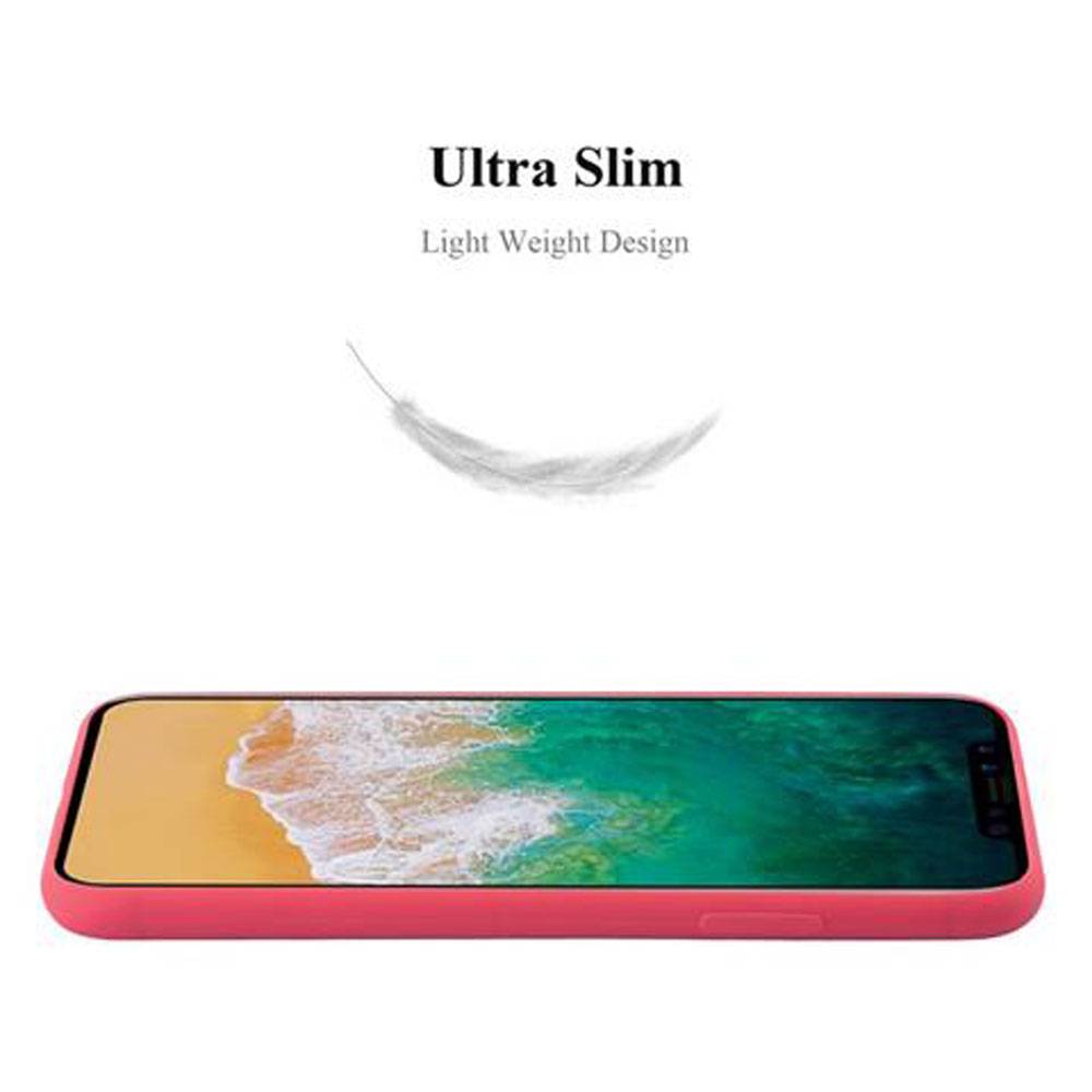 Cadorabo Hülle für Apple iPhone X / XS Schutzhülle in Rot Handyhülle TPU Silikon Etui Case Cover