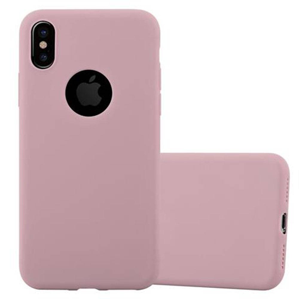 Cadorabo Hülle für Apple iPhone X / XS Schutzhülle in Rosa Handyhülle TPU Silikon Etui Case Cover