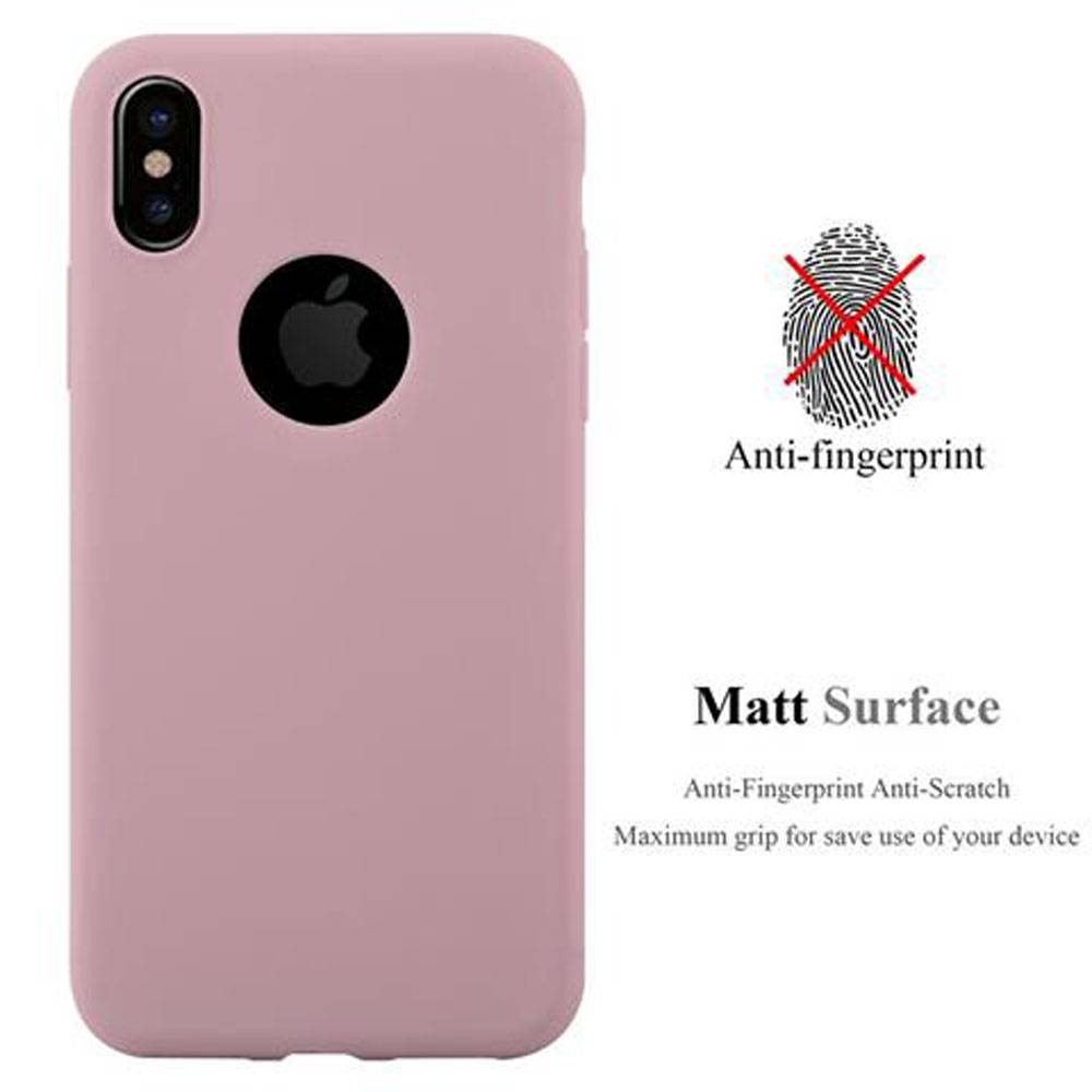 Cadorabo Hülle für Apple iPhone X / XS Schutzhülle in Rosa Handyhülle TPU Silikon Etui Case Cover