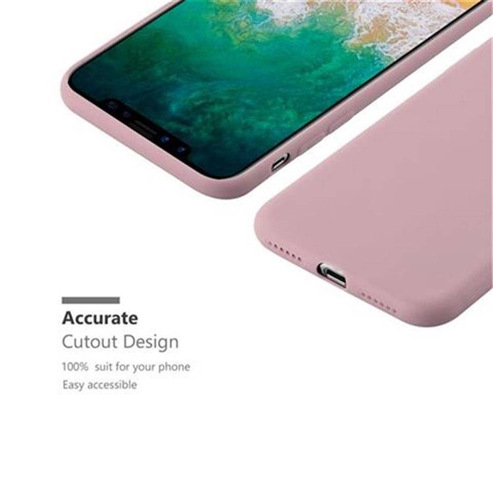 Cadorabo Hülle für Apple iPhone X / XS Schutzhülle in Rosa Handyhülle TPU Silikon Etui Case Cover